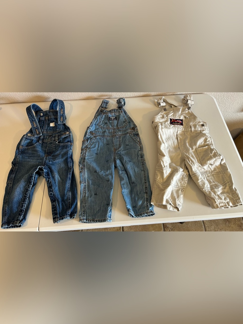 Lot Three Overalls 18 Months Baby Old Navy Oshkosh Catton Apparel
